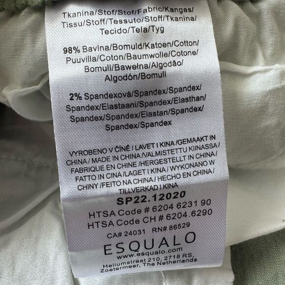 ESQUALO Flared Leg High Rise Light Green Corduroy Pants Size 8 - Picture 8 of 8